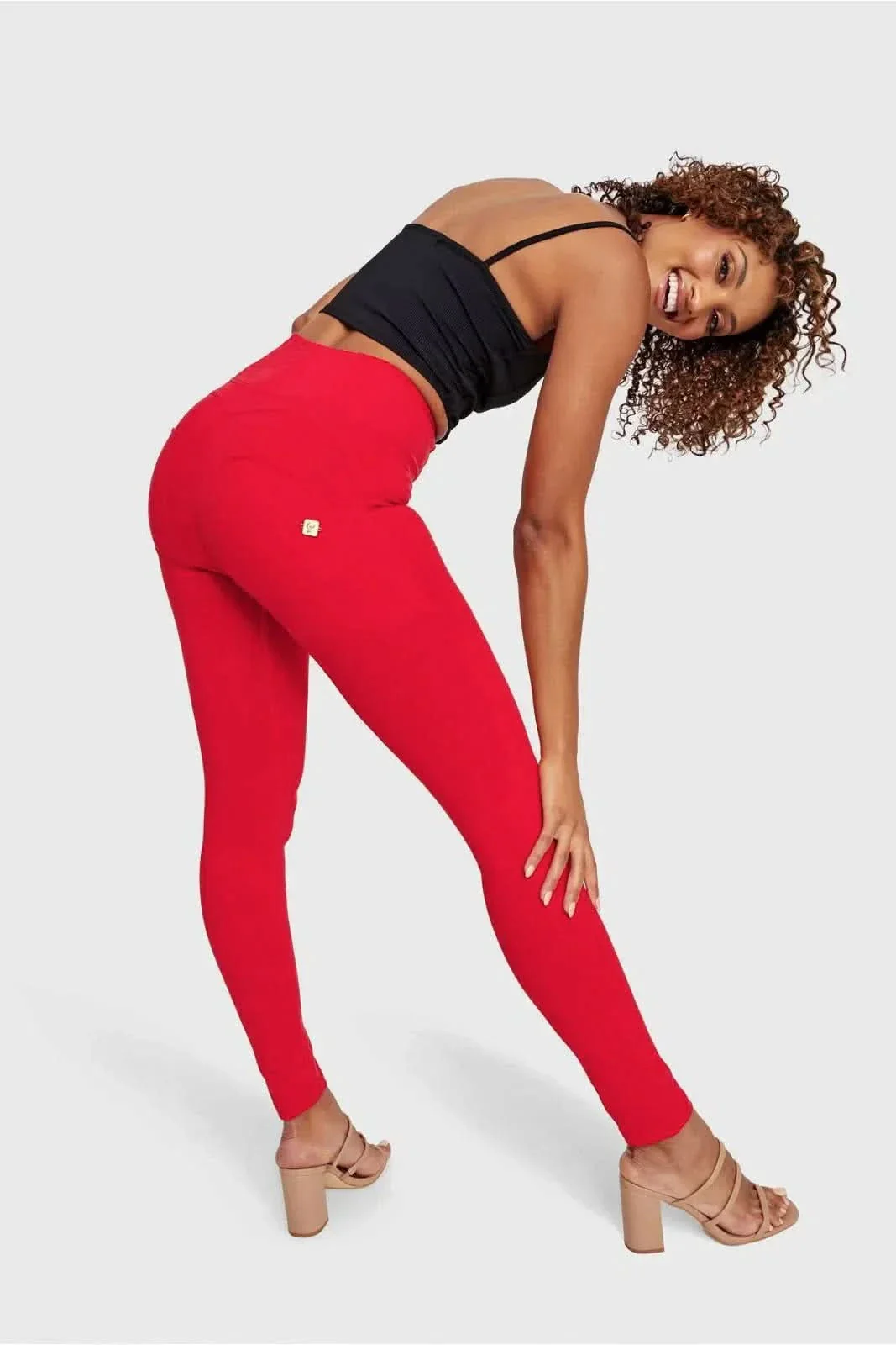 WRUP Fashion - High Waisted - Full Length - Red - Image 2