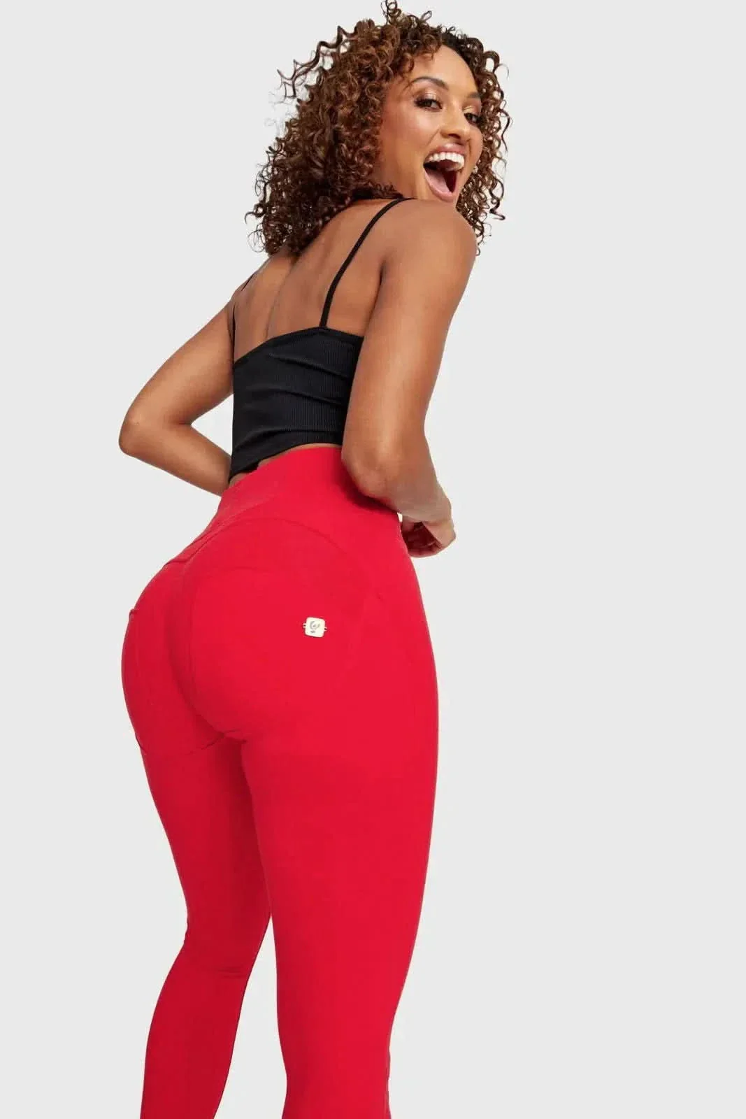 WRUP Fashion - High Waisted - Full Length - Red - Image 3