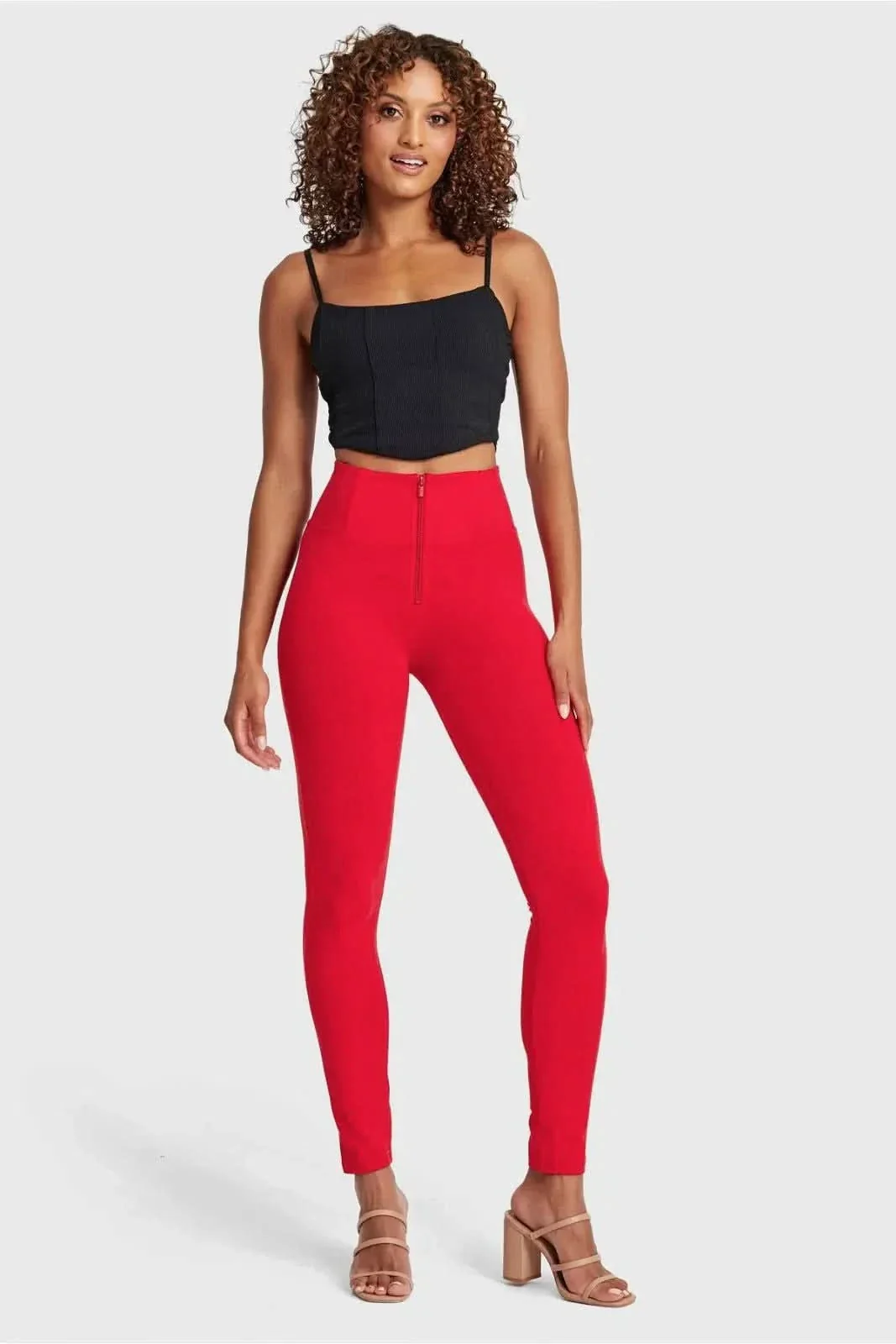 WRUP Fashion - High Waisted - Full Length - Red - Image 4