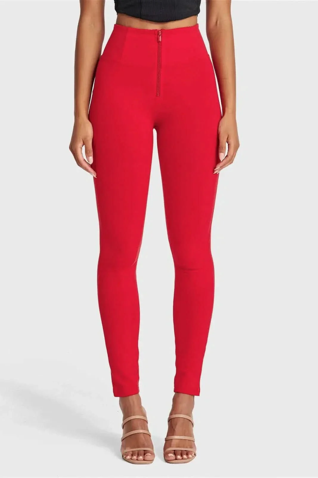 WRUP Fashion - High Waisted - Full Length - Red - Image 7