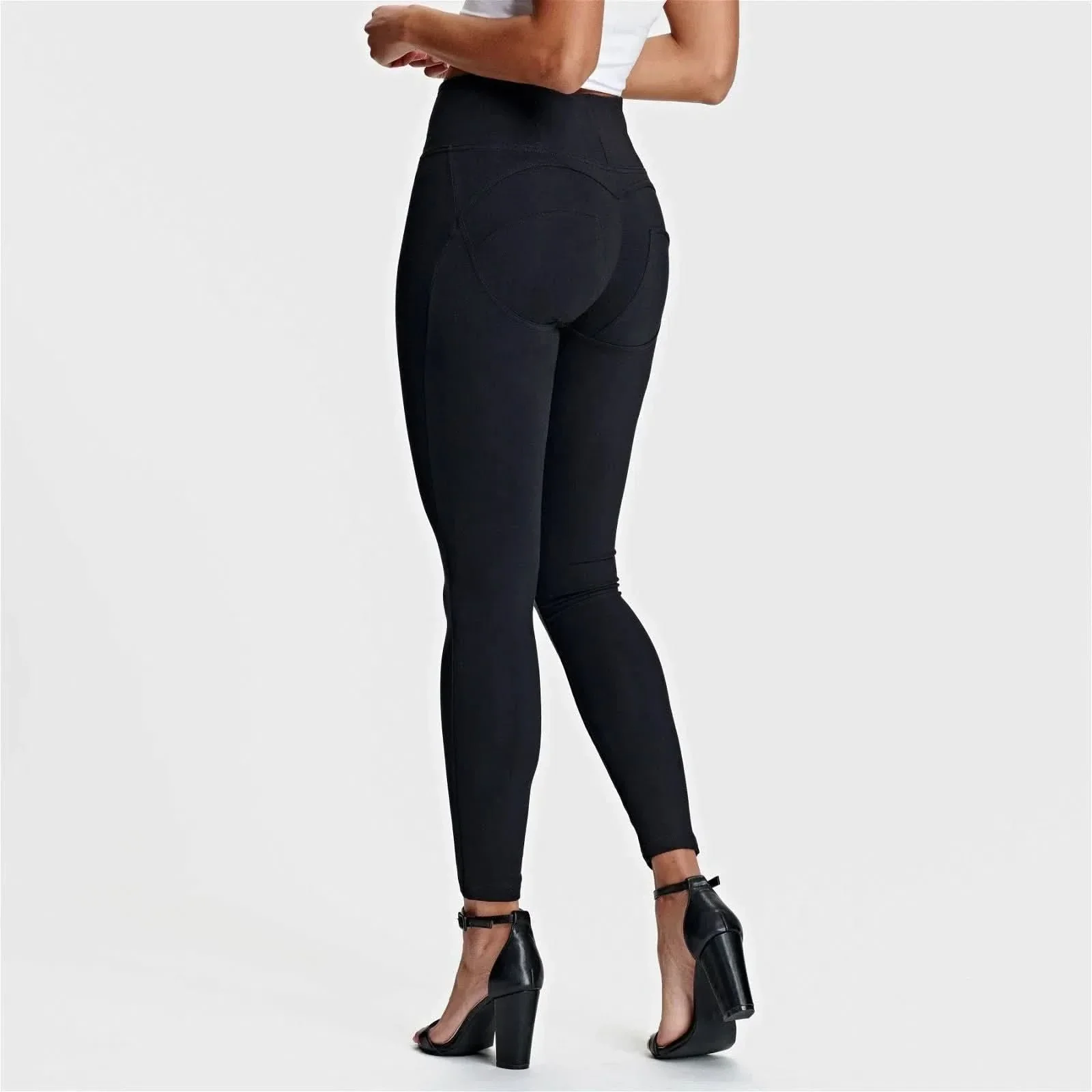 WRUP Fashion - High Waisted - Ankle Length - Black - Image 6