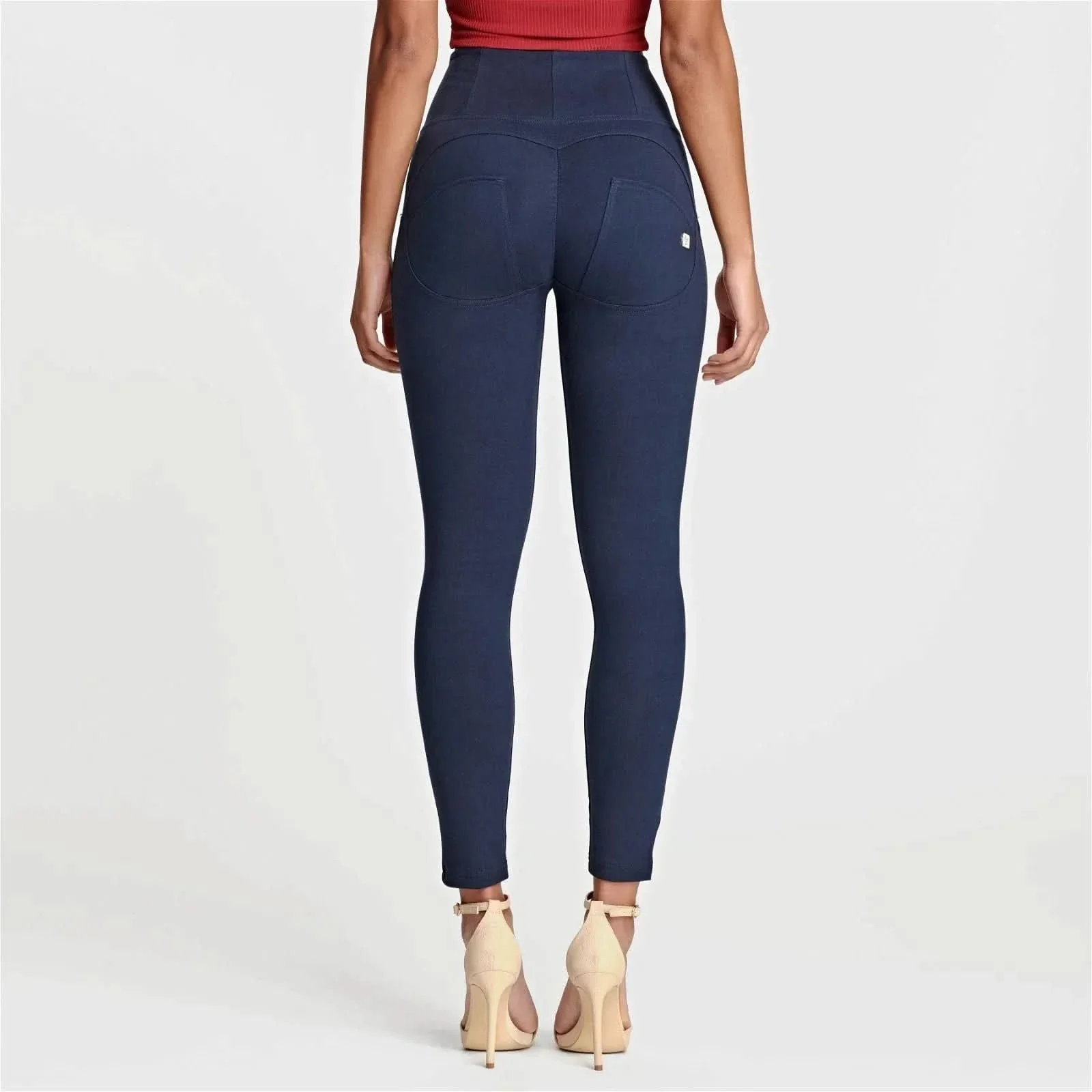 WRUP Fashion - High Waisted - Ankle Length - Navy Blue - Image 8