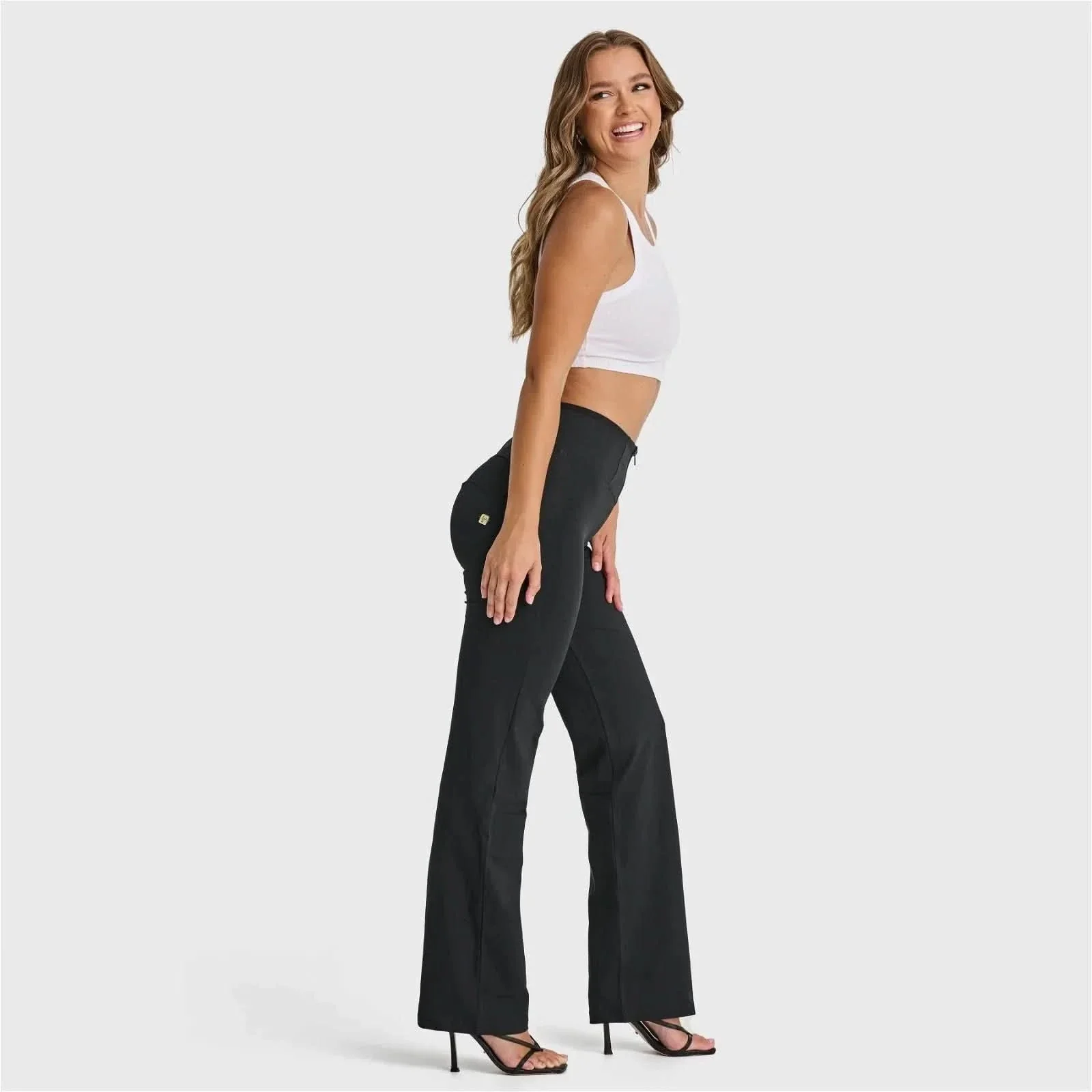 WRUP Fashion - High Waisted - Straight Flare - Black - Image 3