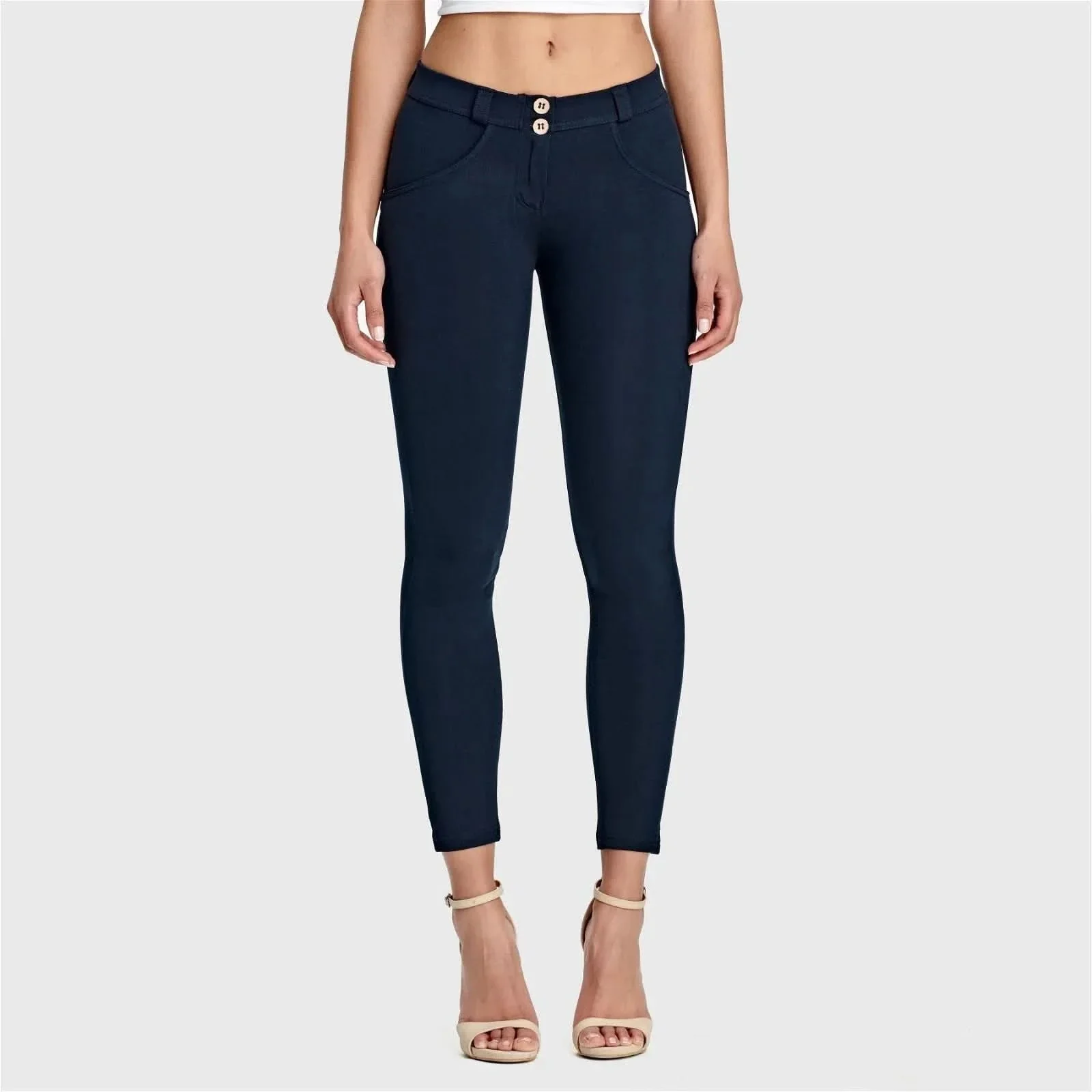 WRUP Fashion - Mid Rise - Ankle Length - Navy Blue - Image 2