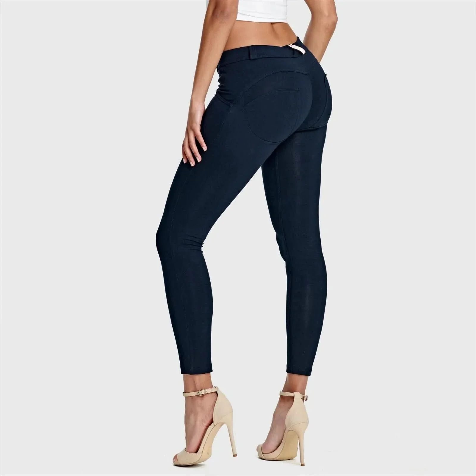 WRUP Fashion - Mid Rise - Ankle Length - Navy Blue - Image 5