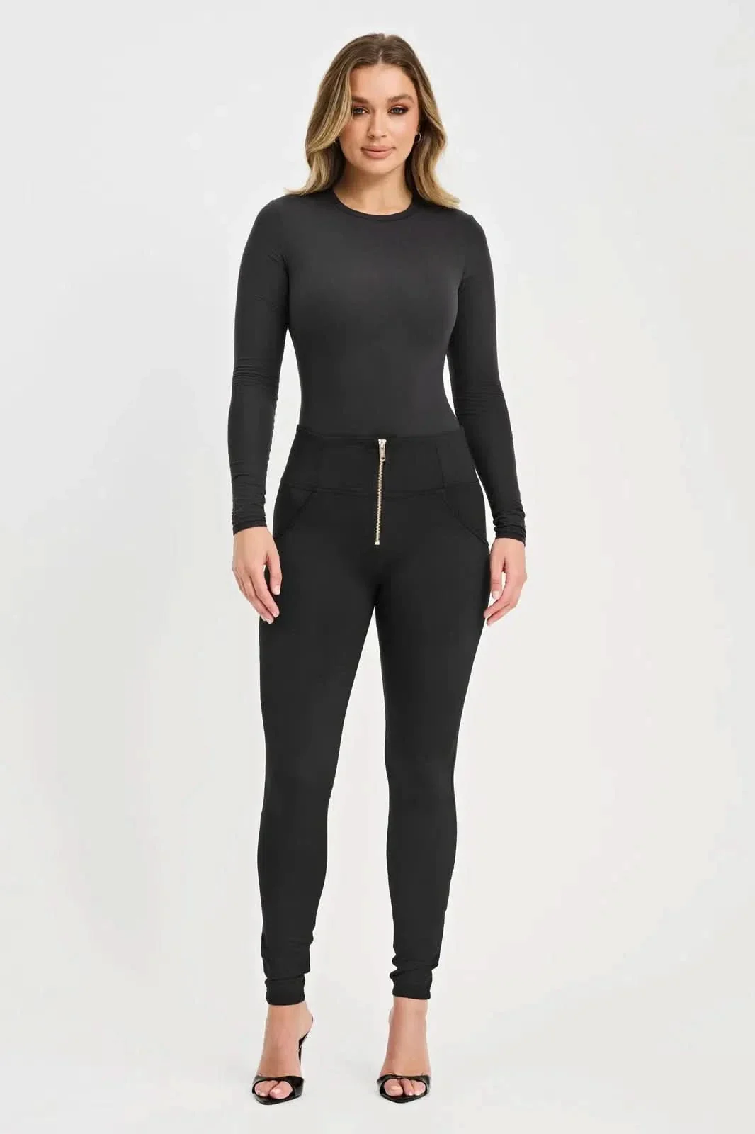 WRUP Fleece Lined Fashion - High Waisted - Full Length - Black - Image 3