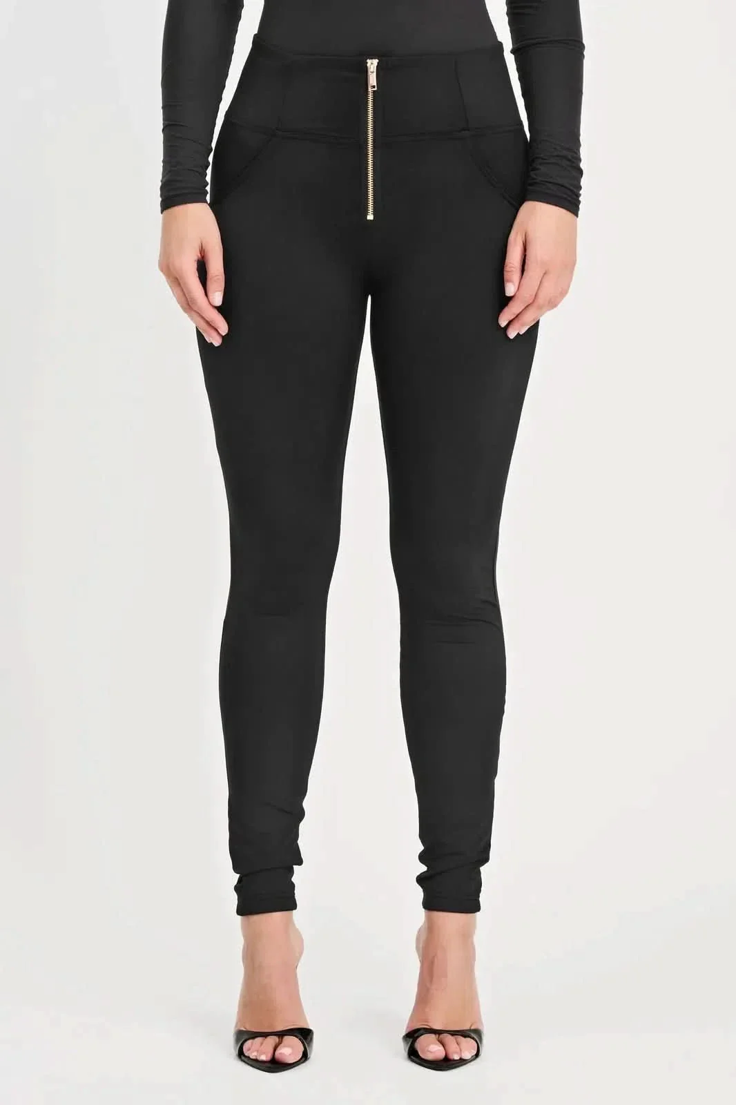 WRUP Fleece Lined Fashion - High Waisted - Full Length - Black - Image 5