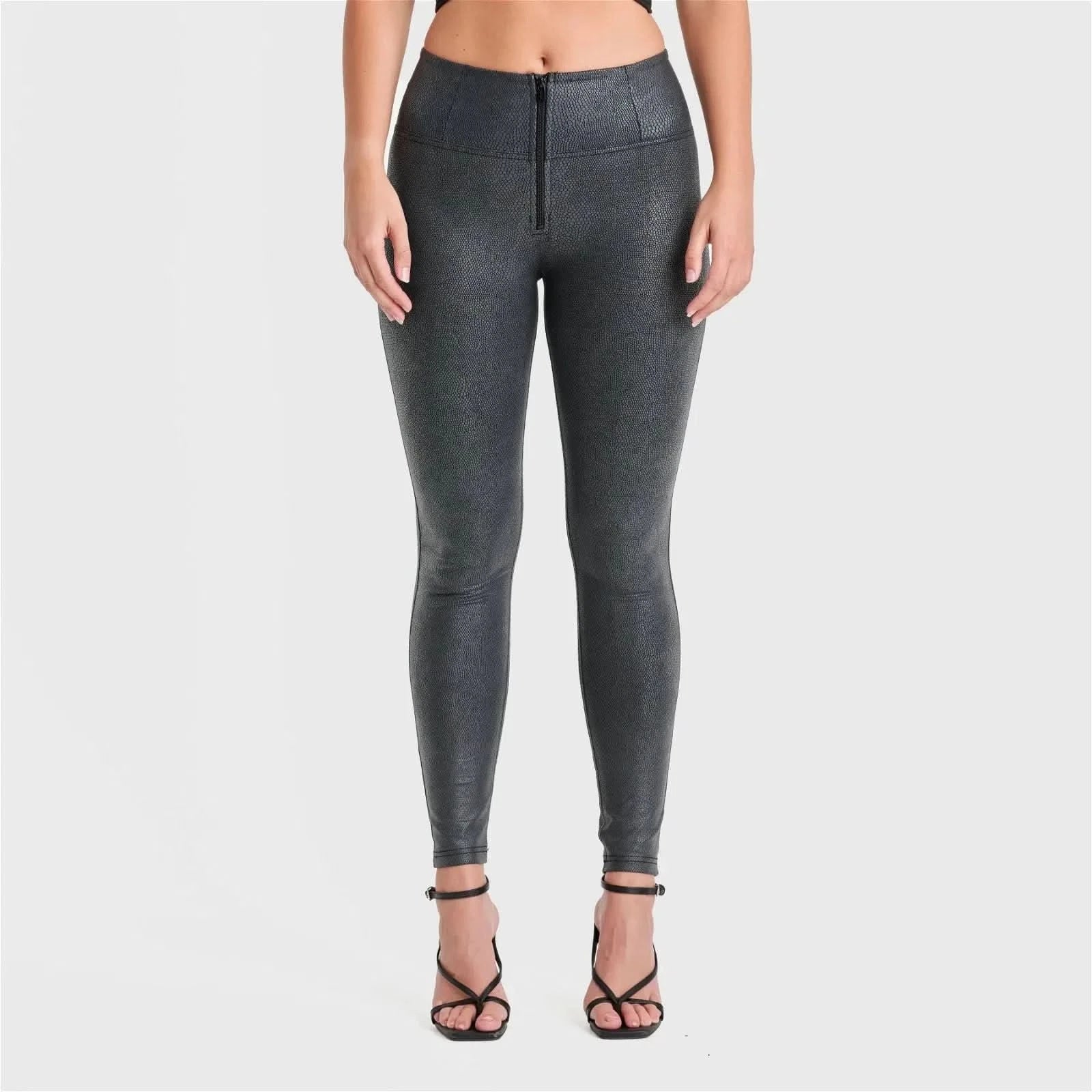 WRUP Snake Skin - High Waisted - Full Length - Black - Image 6