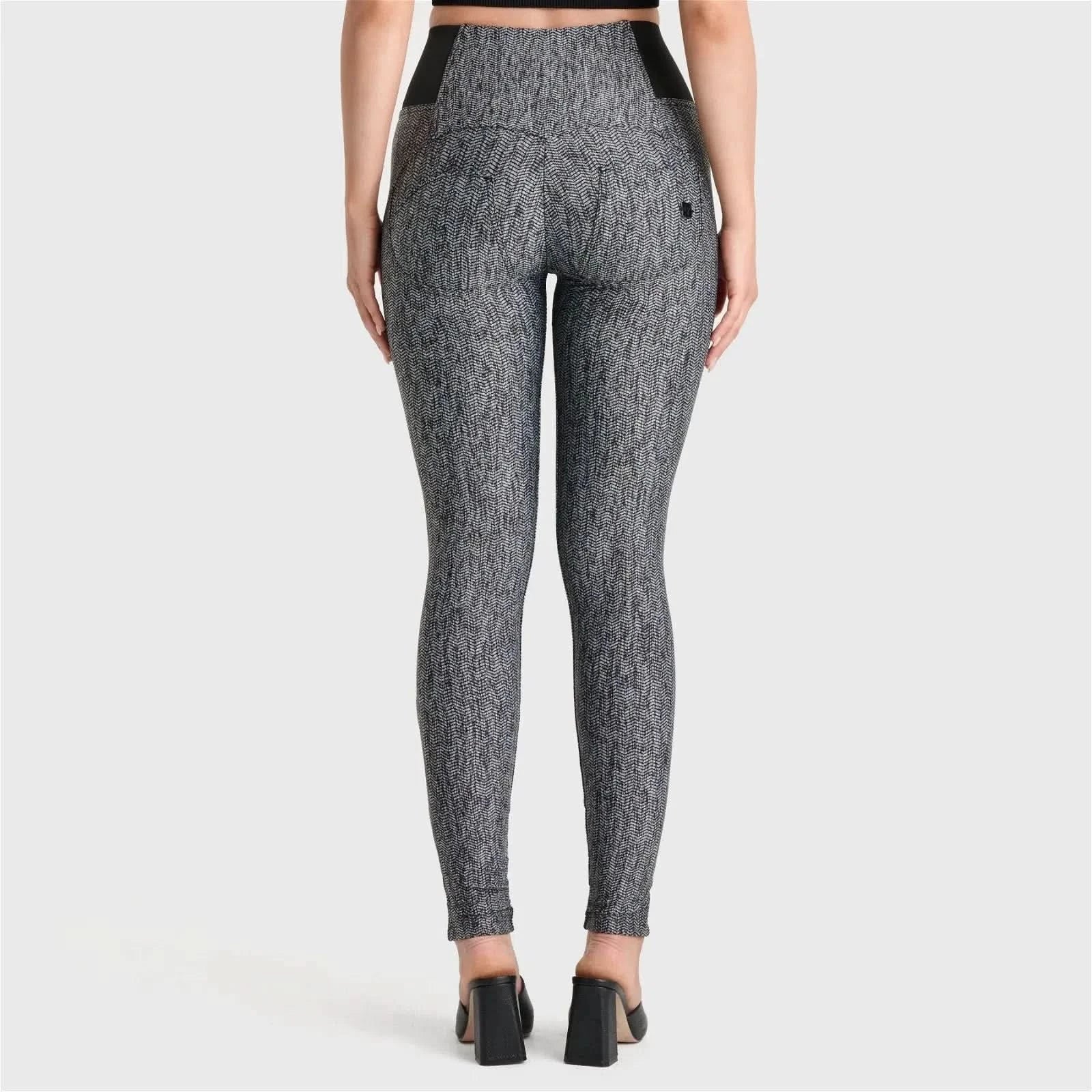 WRUP Jacquard - High Waisted - Full Length - Grey - Image 5