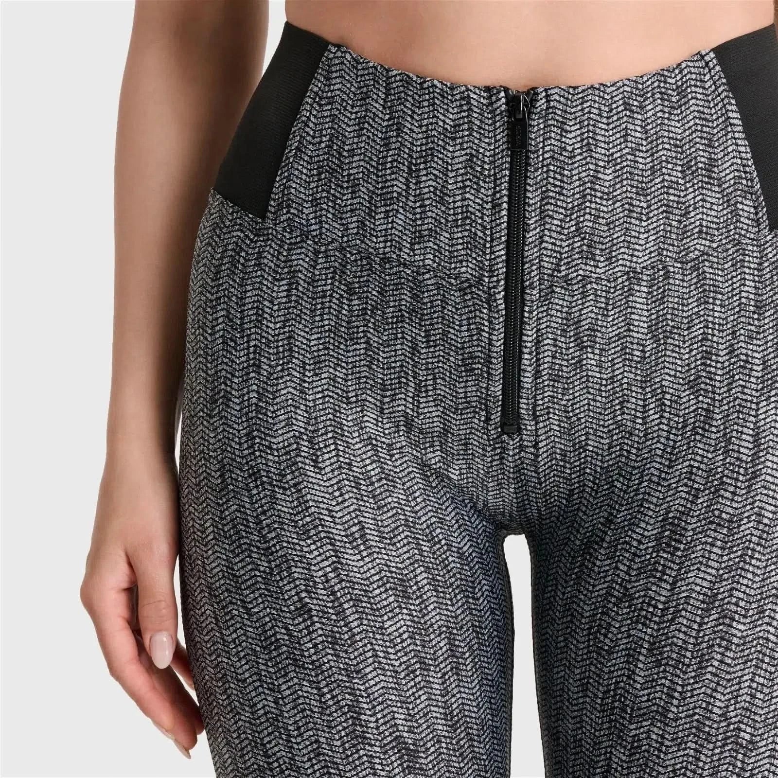 WRUP Jacquard - High Waisted - Full Length - Grey - Image 6