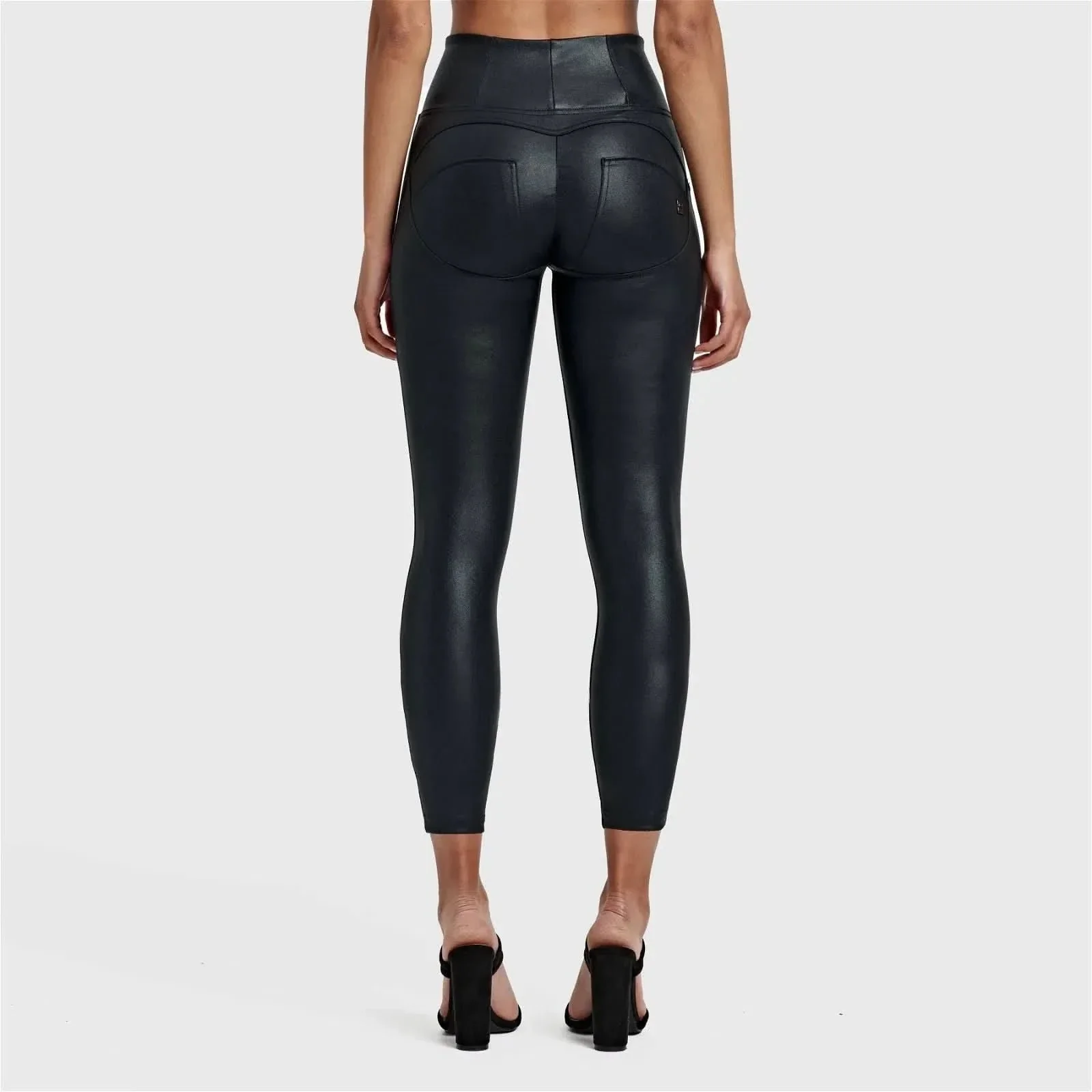 WRUP Luxe Shimmer - High Waisted - Ankle Length - Matte Black - Image 5