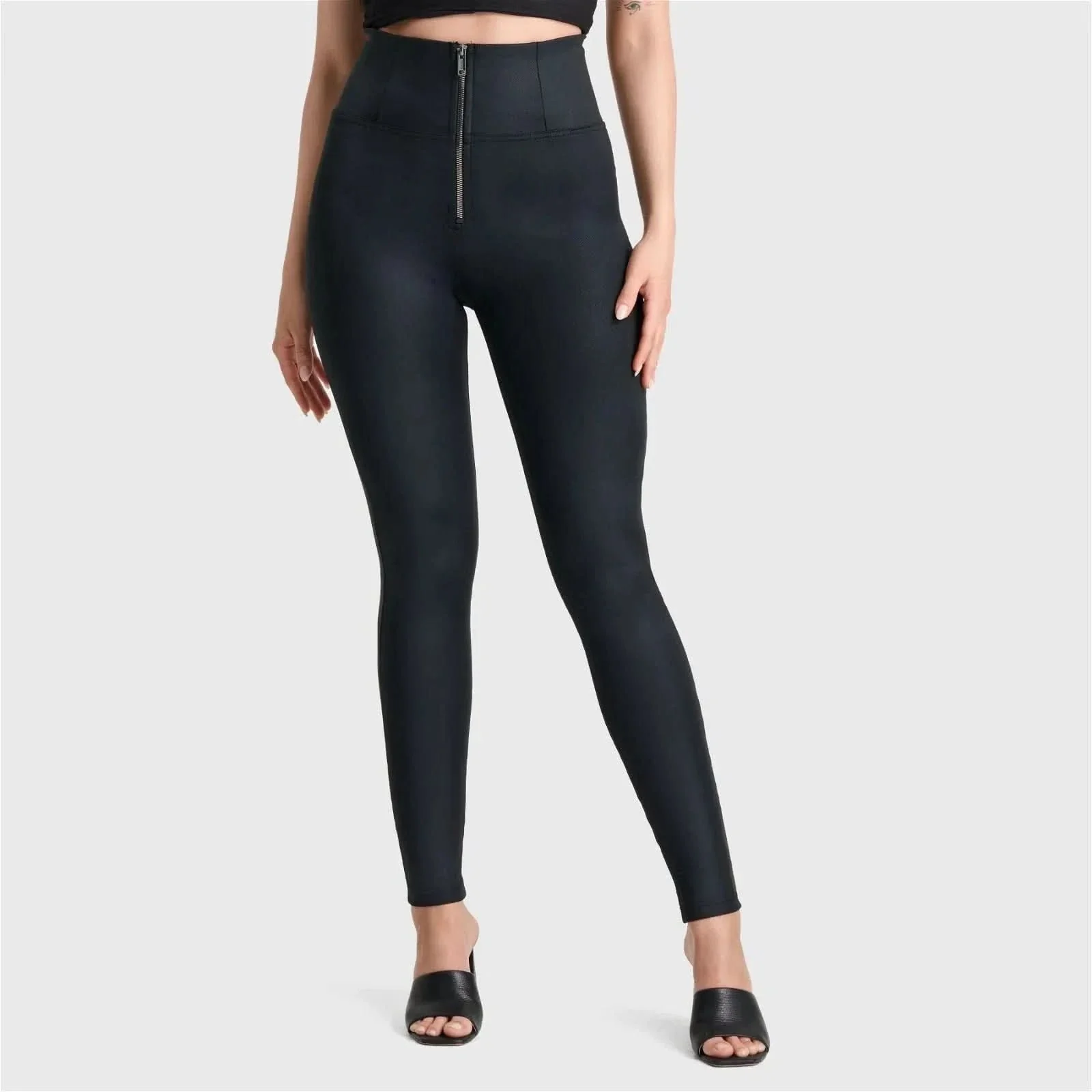 WRUP Luxe Shimmer - Super High Waisted - Full Length - Matte Black - Image 3
