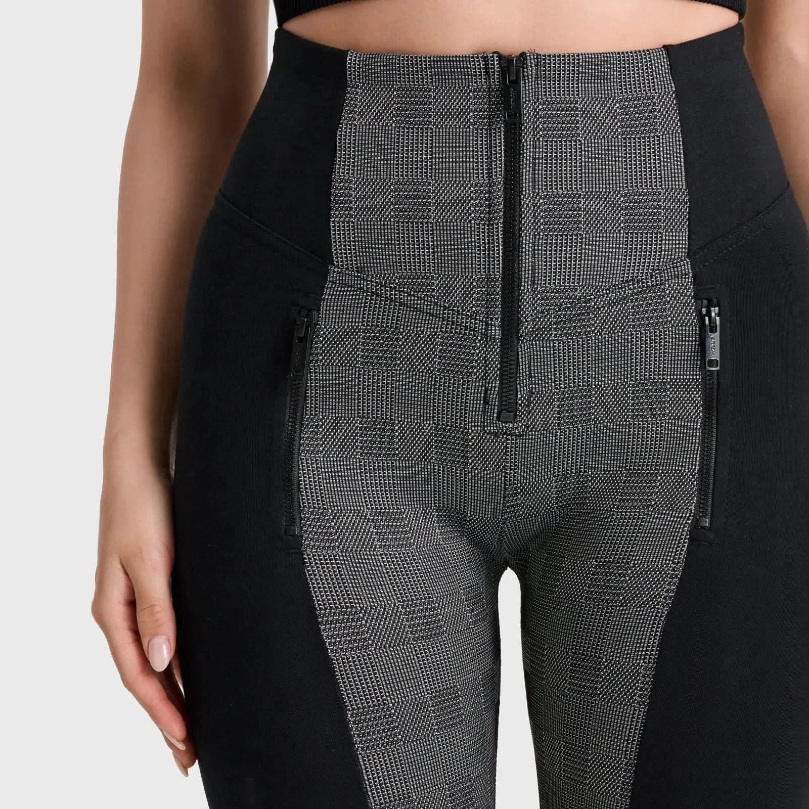 WRUP Mosaic Weave Fashion - Super High Waisted - Full Length - Grey - Image 6