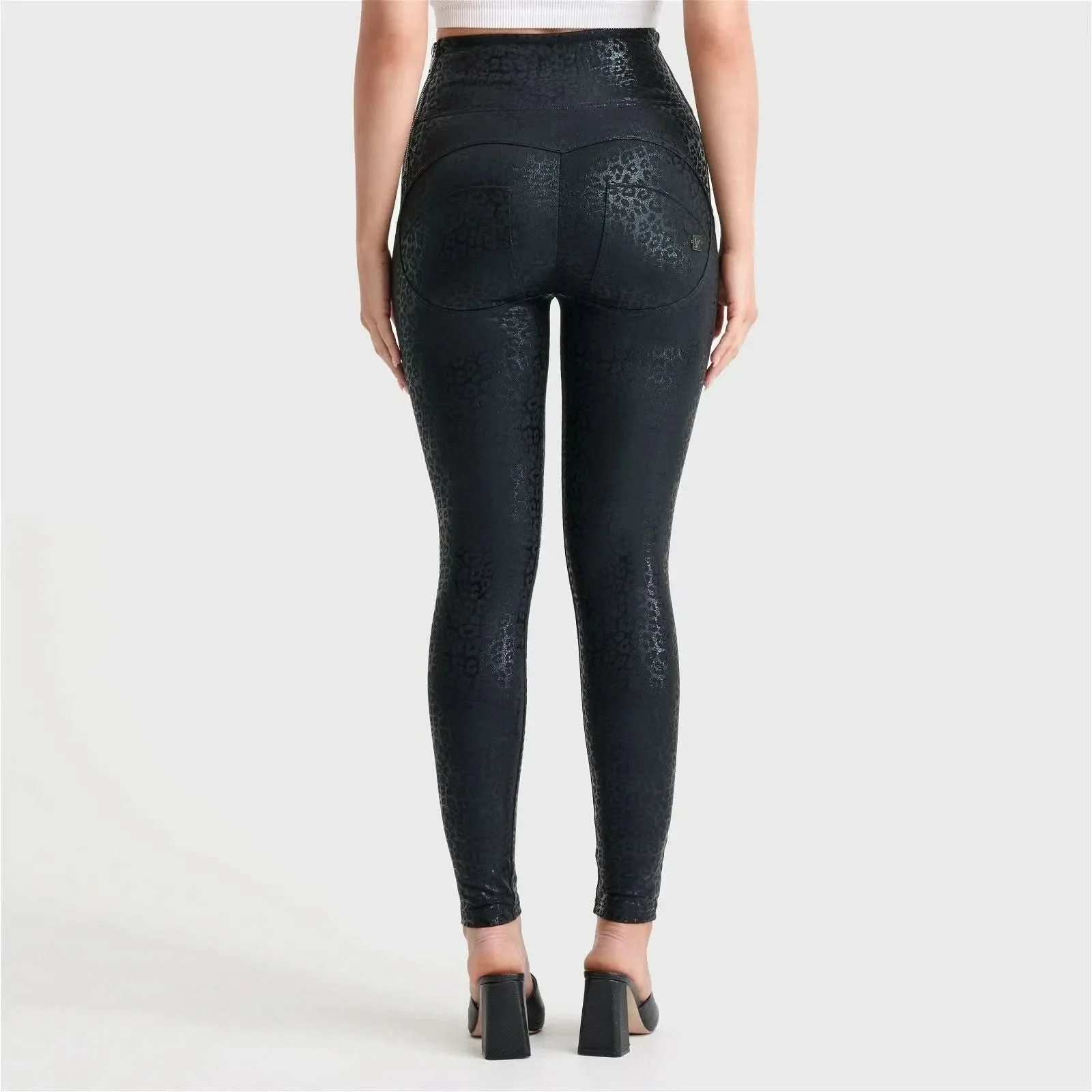 WRUP Panther Print - Super High Waisted - Full Length - Black - Image 8