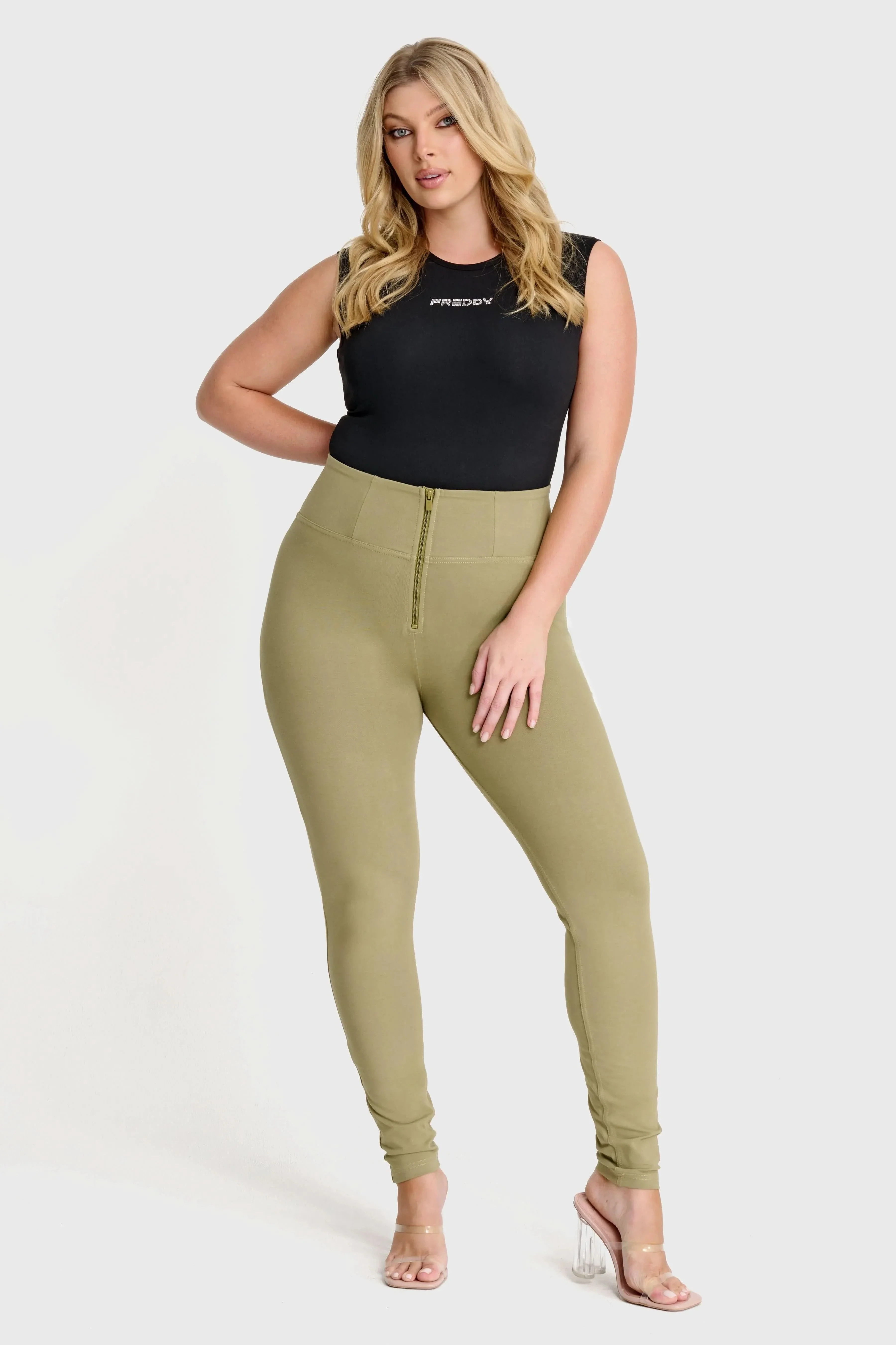 WRUP Fashion - High Waisted - Full Length - Sage Green - Image 4