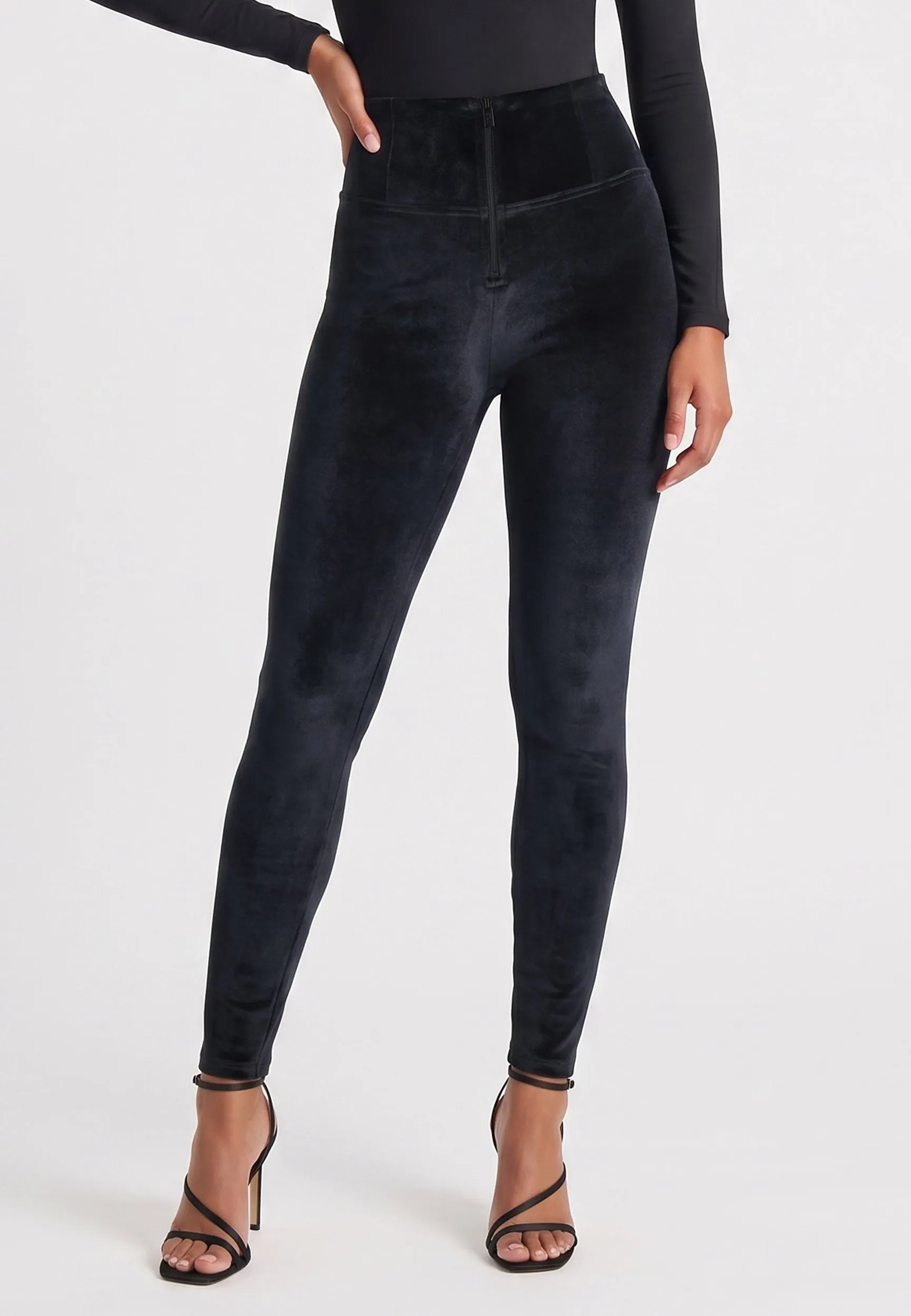 WRUP Velvet - High Waisted - Full Length - Black - Image 3