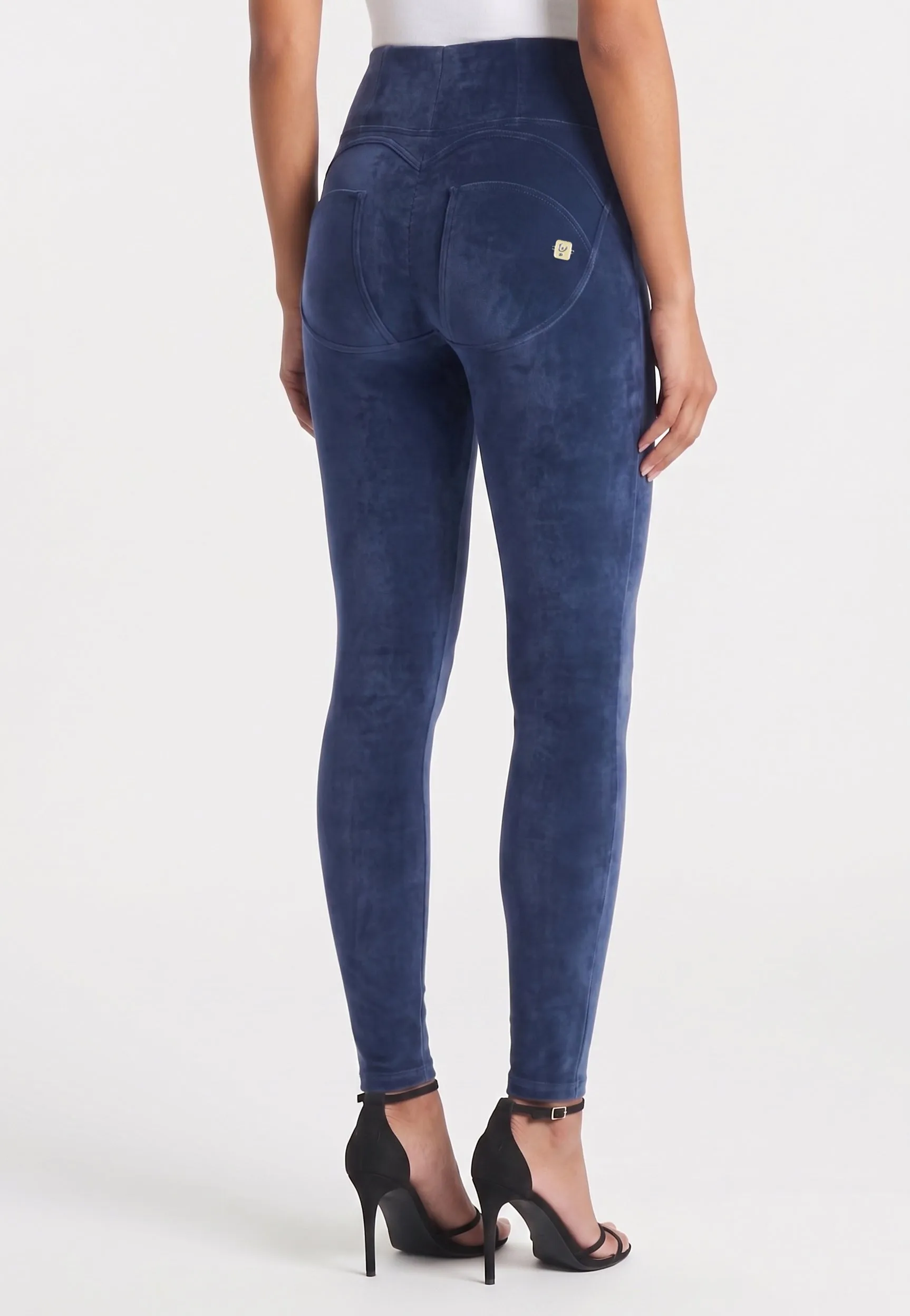 WRUP Velvet - High Waisted - Full Length - Deep Blue - Image 4