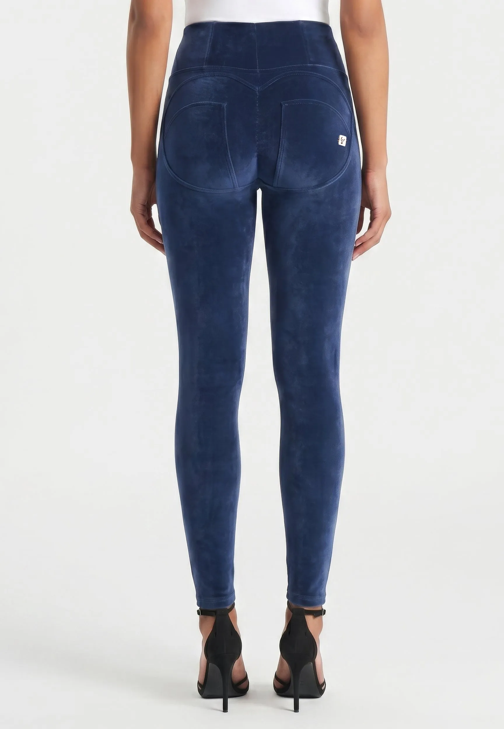 WRUP Velvet - High Waisted - Full Length - Deep Blue - Image 5
