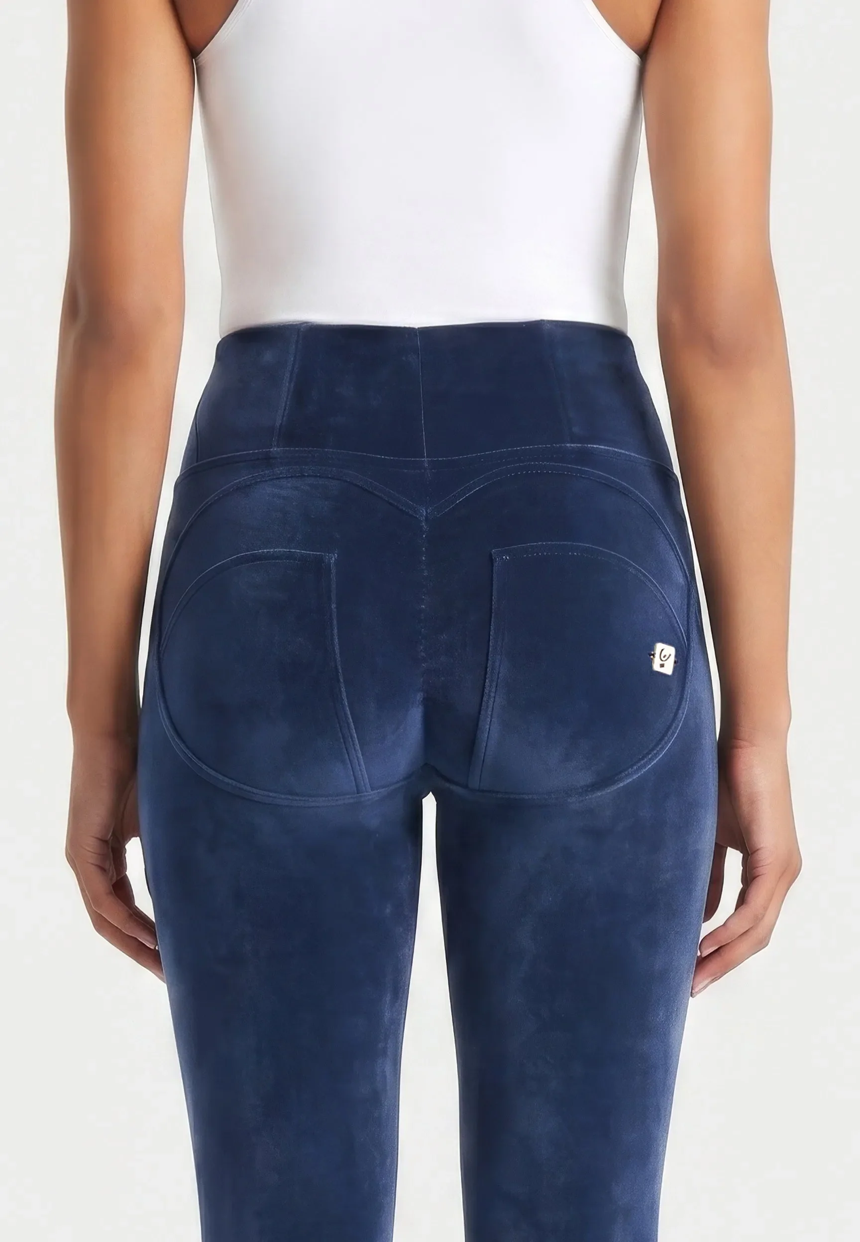 WRUP Velvet - High Waisted - Full Length - Deep Blue - Image 7