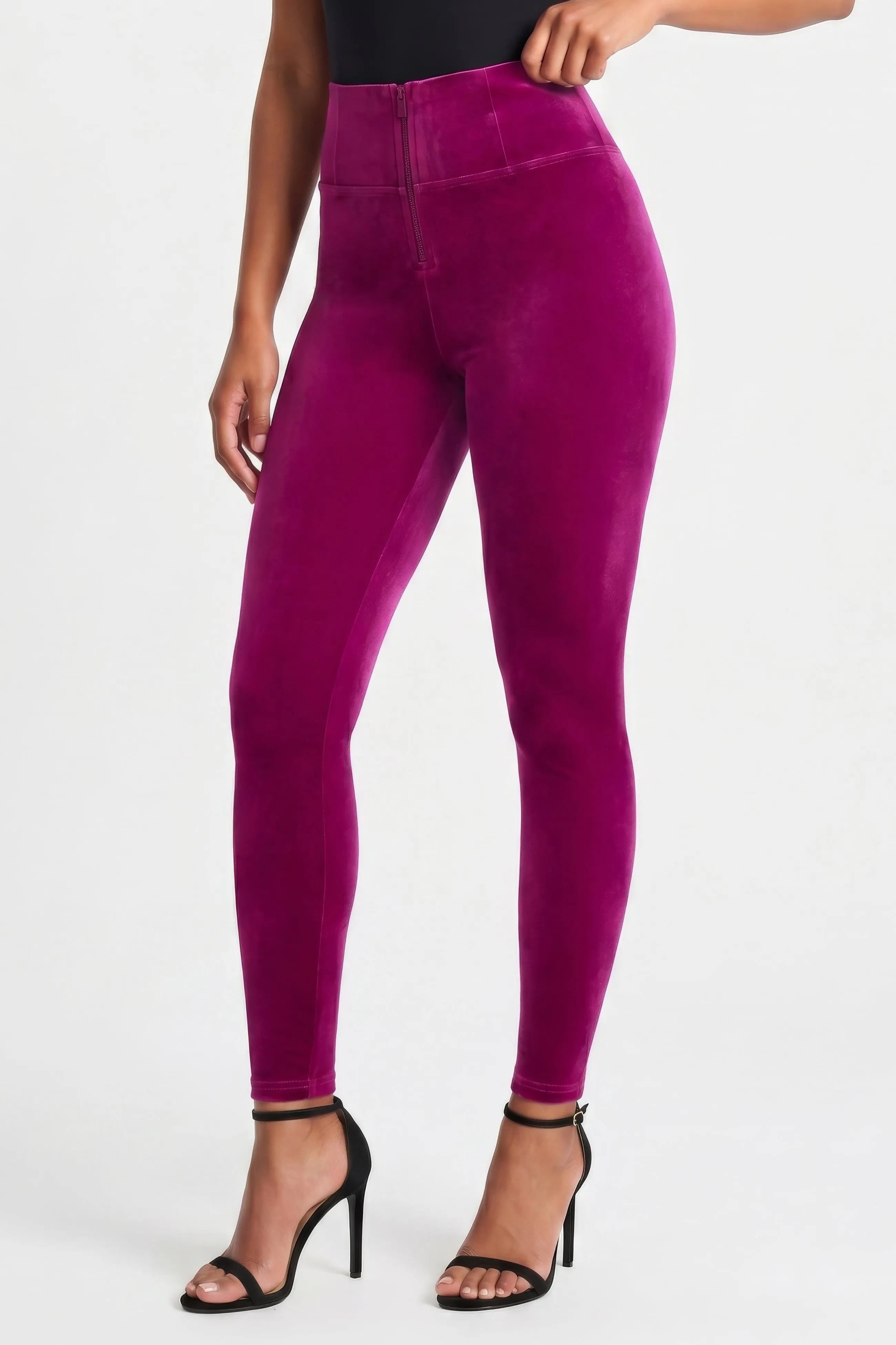 WRUP Velvet - High Waisted - Full Length - Magenta - Image 3
