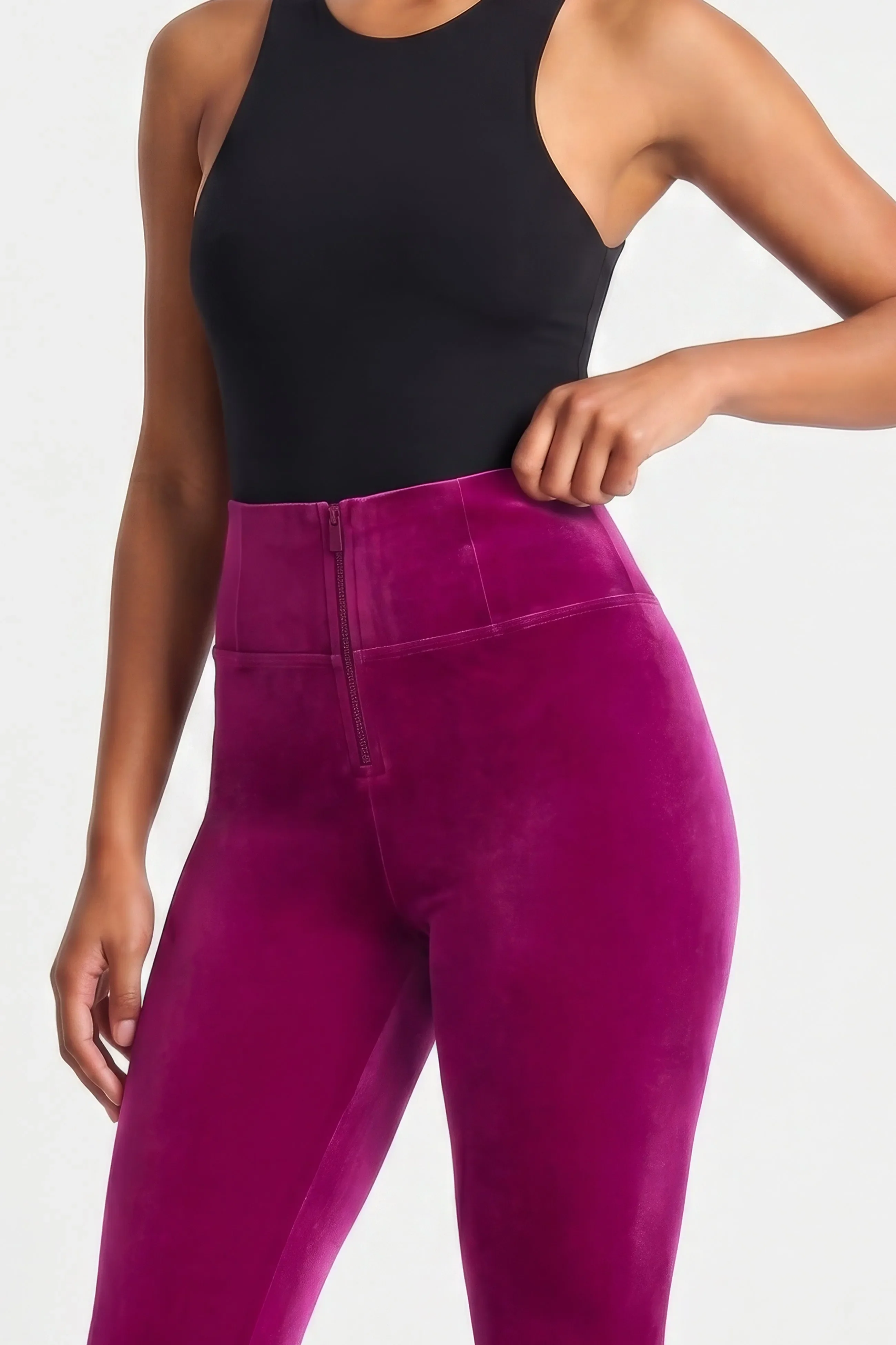WRUP Velvet - High Waisted - Full Length - Magenta - Image 4
